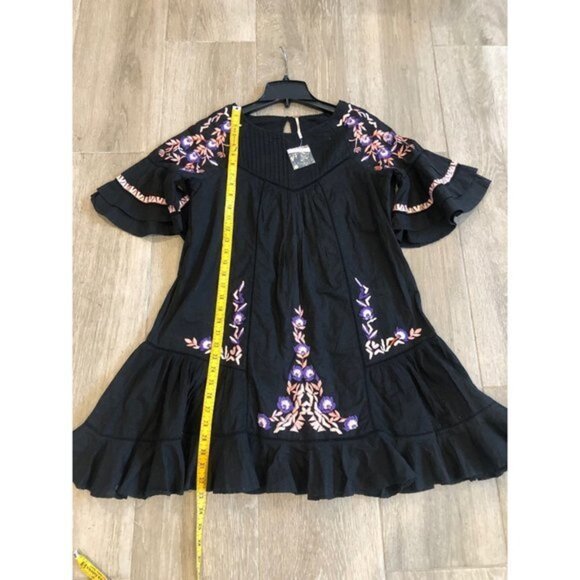 Free People Pavlo Black Babydoll Dress Women's Size XS - Picture 8 of 10